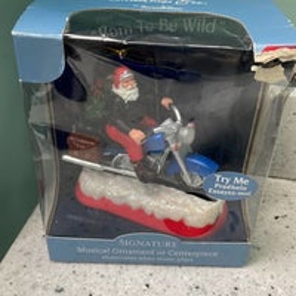 Santa's Best Other - Santa's Best Vintage Musical Santa on Motorcycle "Born To Be Wild"